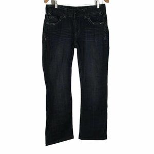 Rock and Roll Mid Rise Dark Wash Cowgirl Embellish